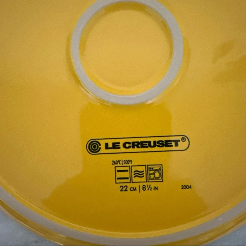 Set of Three le Creuset Yellow lunch Plates NEW NWT